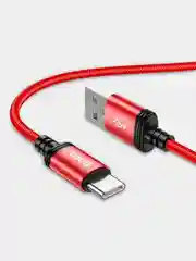 Красный hoco X89 Кабель Type-c USB, быстрая зарядка на андроид