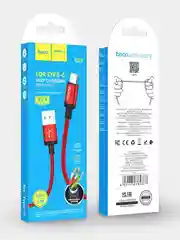 Красный hoco X89 Кабель Type-c USB, быстрая зарядка на андроид