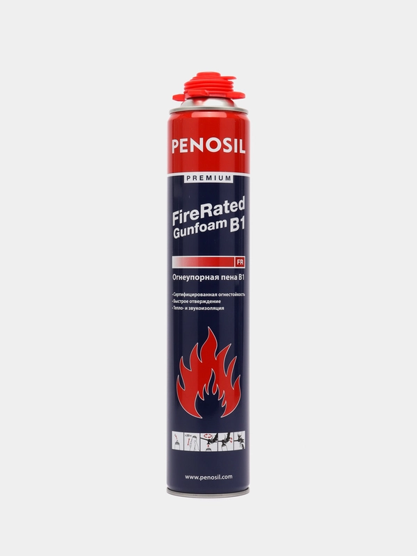 PENOSIL Premium Fire Rated Gunfoam B1, огнеупорная, профессиональная монтажная пена