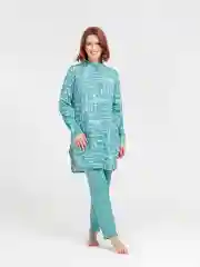 Бирюзовый комплект мусульманский Lilians: туника и брюки