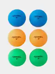 Мяч для настольного тенниса Roxel 1* Color Bounce, 6 штук