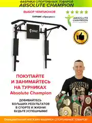 Турник Absolute Champion Прогресс черный усиленный, 300 кг. Турник настенный брусья пресс
