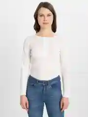 Белый лонгслив женский, базовый, в рубчик