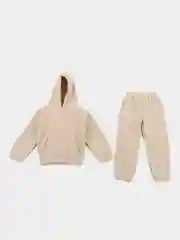 Бежевый костюм спортивный детский, утеплённый, на флисе