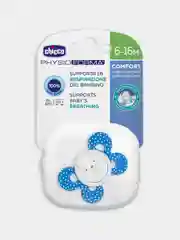 CHICCO Пустышка Physio Comfort,1шт.,6-16мес.,силикон,"Мишка" голубой