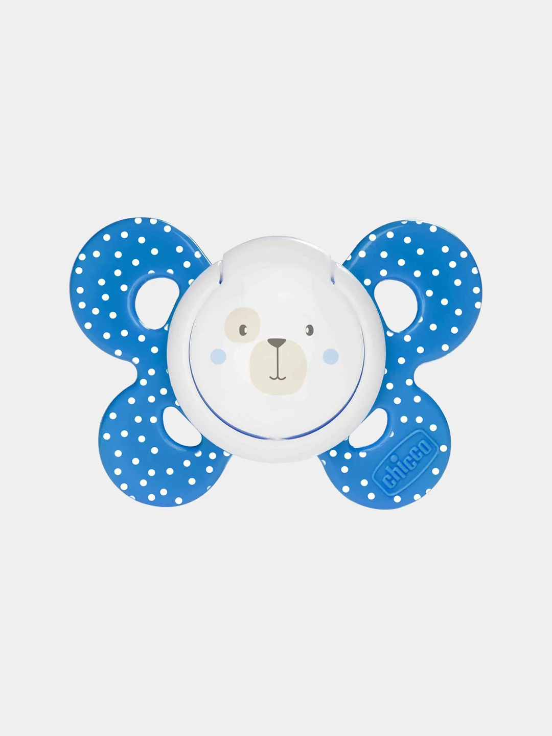 CHICCO Пустышка Physio Comfort,1шт.,6-16мес.,силикон,"Мишка" голубой