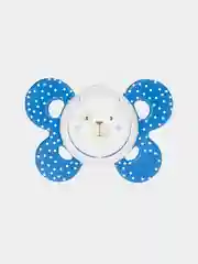 CHICCO Пустышка Physio Comfort,1шт.,6-16мес.,силикон,"Мишка" голубой