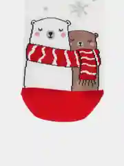 Алый женские новогодние носки