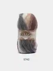 Бежевый меланж пряжа Alize Angora Gold Batik, 20% шерсть, 80% акрил, 100 г, 550 м