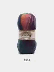 Бирюзовый пряжа Alize Angora Gold Batik, 20% шерсть, 80% акрил, 100 г, 550 м