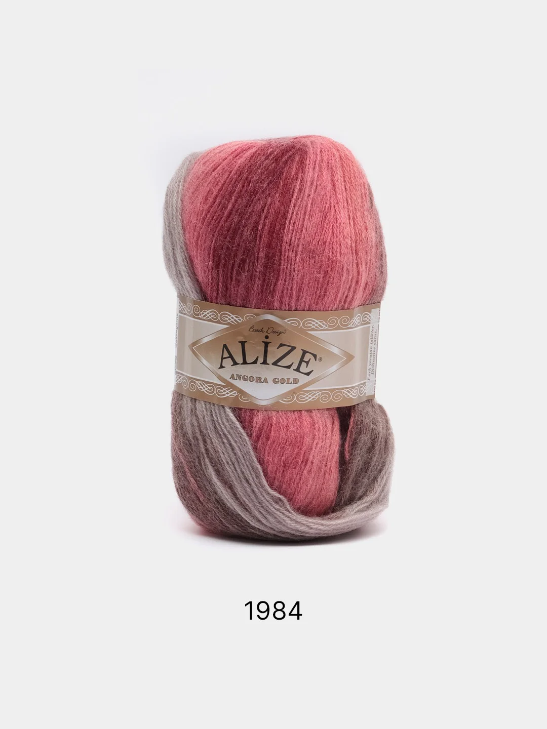 Красный пряжа Alize Angora Gold Batik, 20% шерсть, 80% акрил, 100 г, 550 м