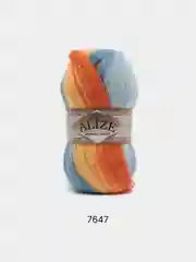 Оранжевый пряжа Alize Angora Gold Batik, 20% шерсть, 80% акрил, 100 г, 550 м