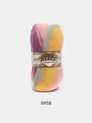 Конфетный пряжа Alize Angora Gold Batik, 20% шерсть, 80% акрил, 100 г, 550 м
