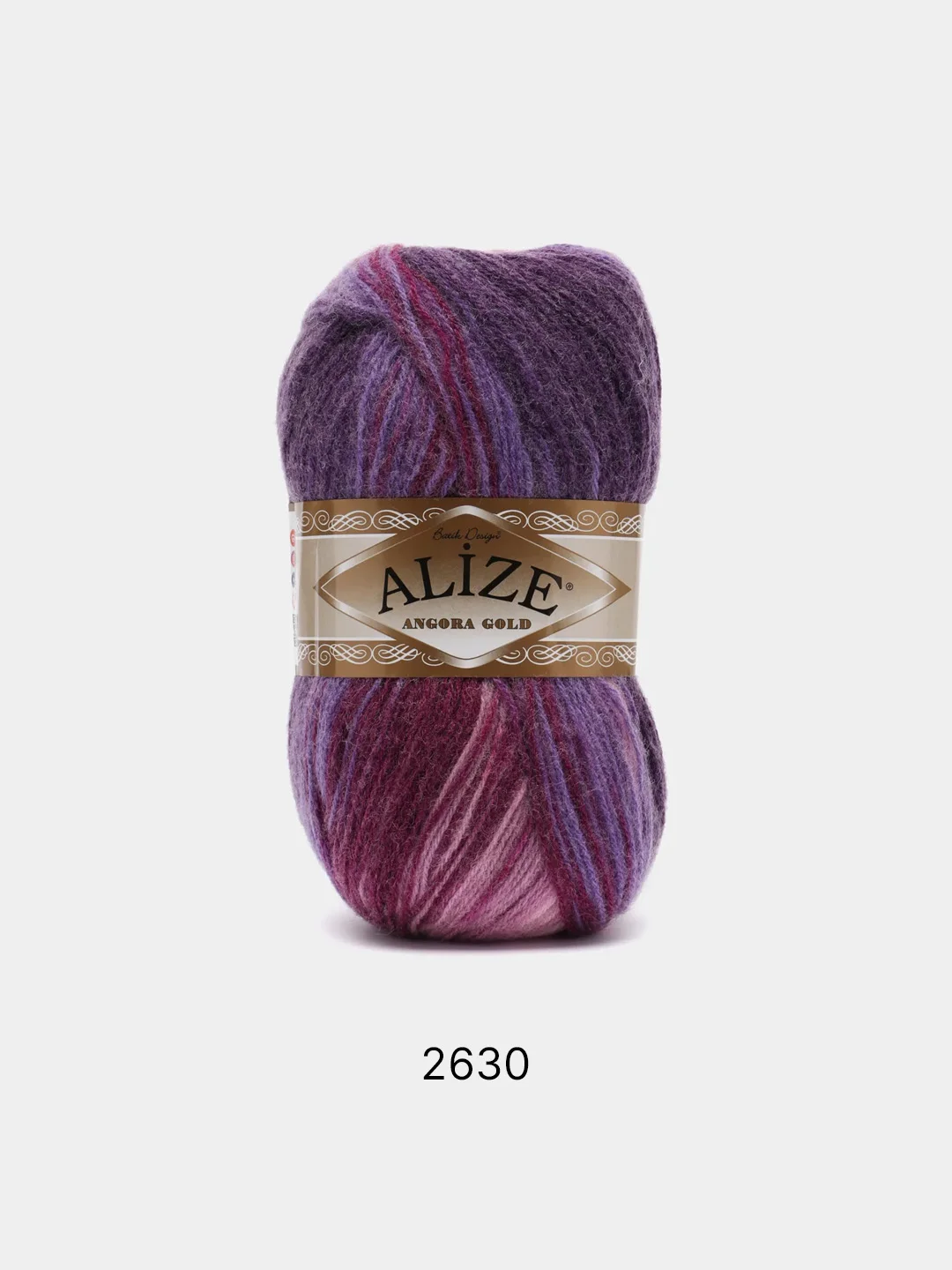 Лавандовый пряжа Alize Angora Gold Batik, 20% шерсть, 80% акрил, 100 г, 550 м