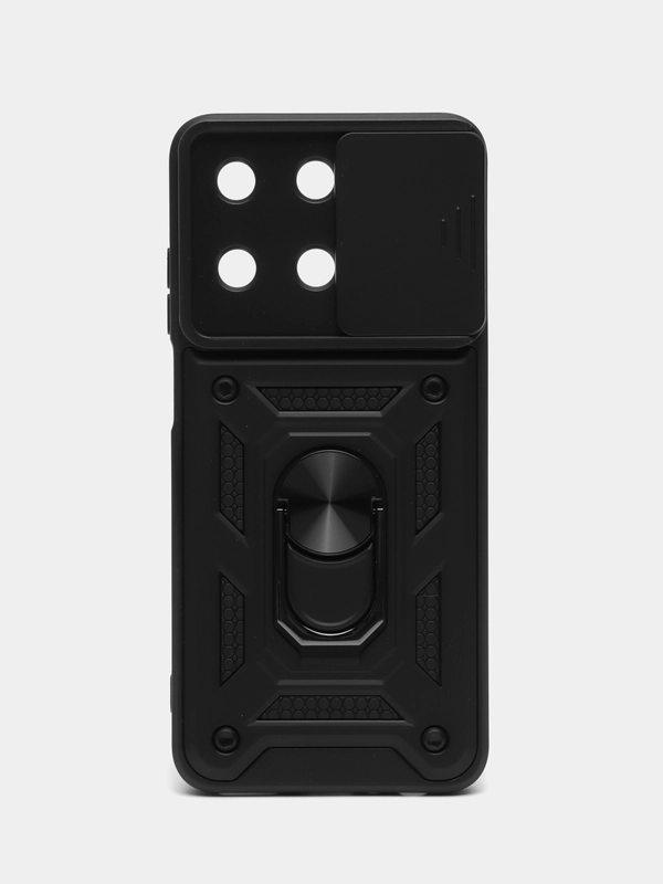 Чехол Realme 11 4G / Реалми 11 4Г противоударный, с металлической подставкой кольцом