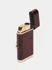 Багровый зажигалка автоген, с часами, в коробке