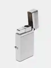 Серебряный зажигалка автоген, с часами, в коробке