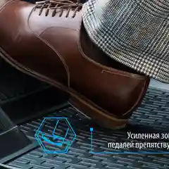 Черный коврики в салон Rival Hyundai Solaris II 17-/Kia Rio 17-/Rio X-Line 17- без креп, 12305007