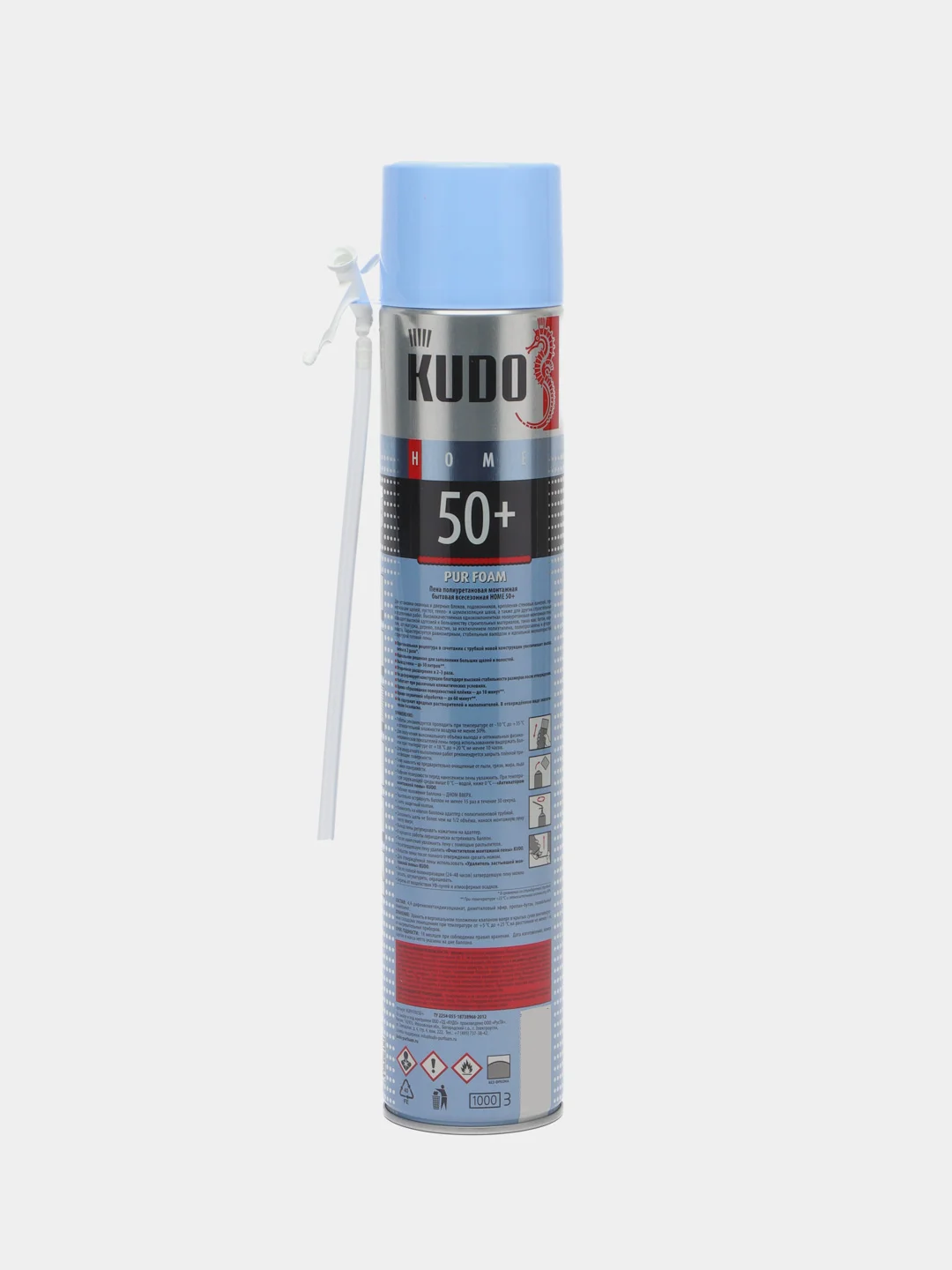 KUDO HOME 50+ пена монтажная, бытовая, всесезонная, 1000 мл