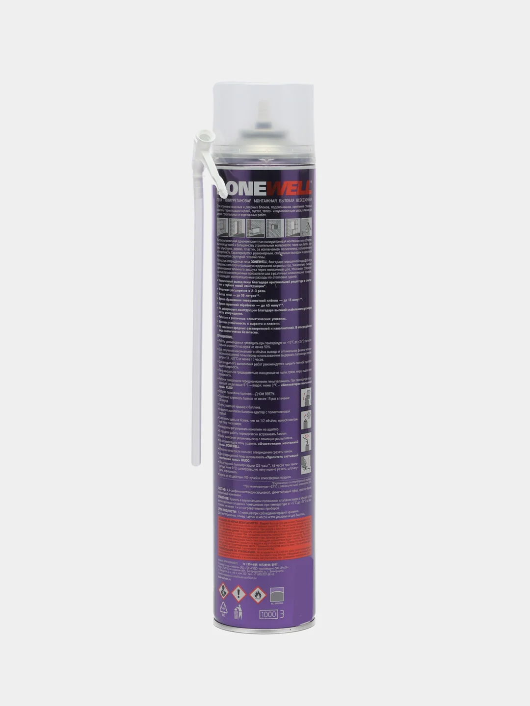 DONEWELL MAXXIMA 55 пена монтажная, бытовая, всесезонная, 1000 мл