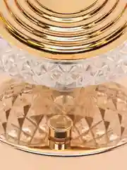 Золотой светильник ночник, лампа, настольный, сенсорный, с абажуром, проводной, интерьерный, прикроватный