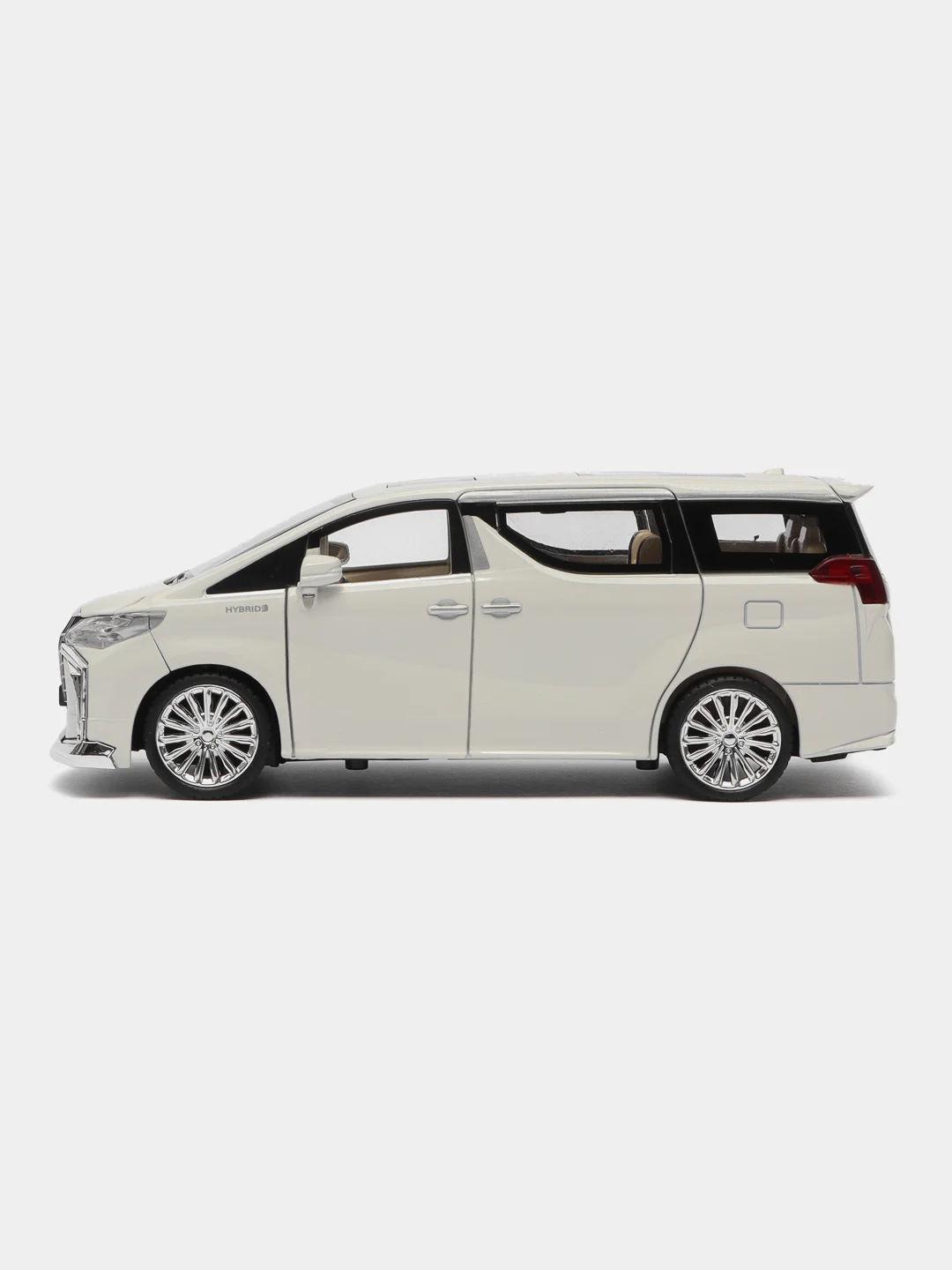 Белый коллекционная машина модель Toyota Alphard (Альфард), 20 см, 1:24