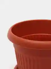 Белый кашпо / горшок для цветов с поддоном ЛИВИЯ IDEA