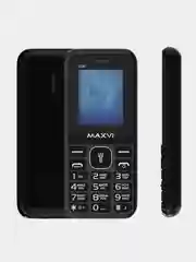 Черный кнопочный телефон Maxvi C30, БЕЗ КАМЕРЫ, БЕЗ СЗУ, ЕМКОСТЬ АКБ 600мАч