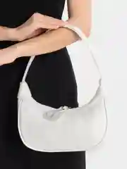 Белый сумка baro из натуральной кожи
