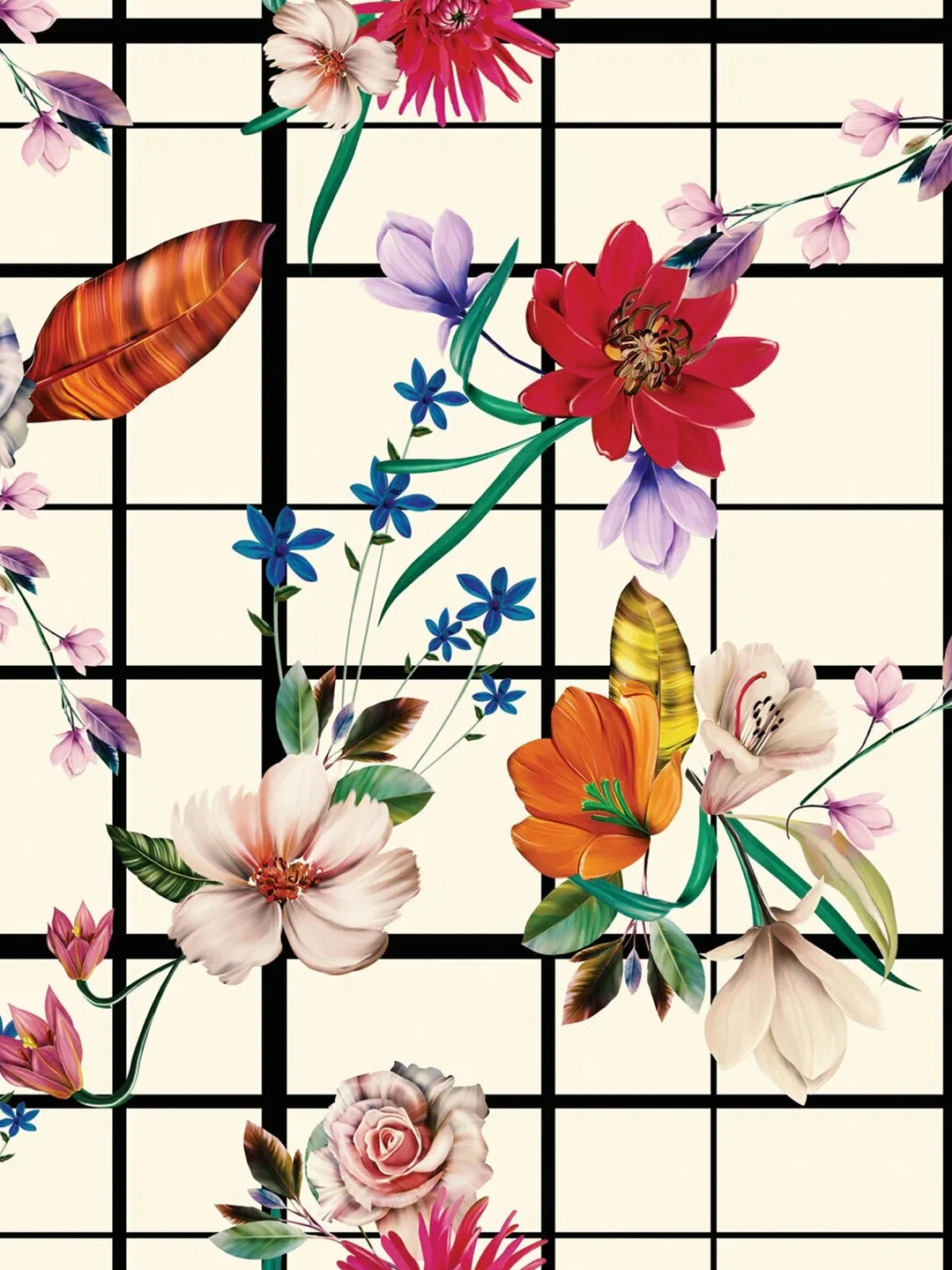 Бумага упаковочная мелованная "Vintage Flowers", 70*100 см