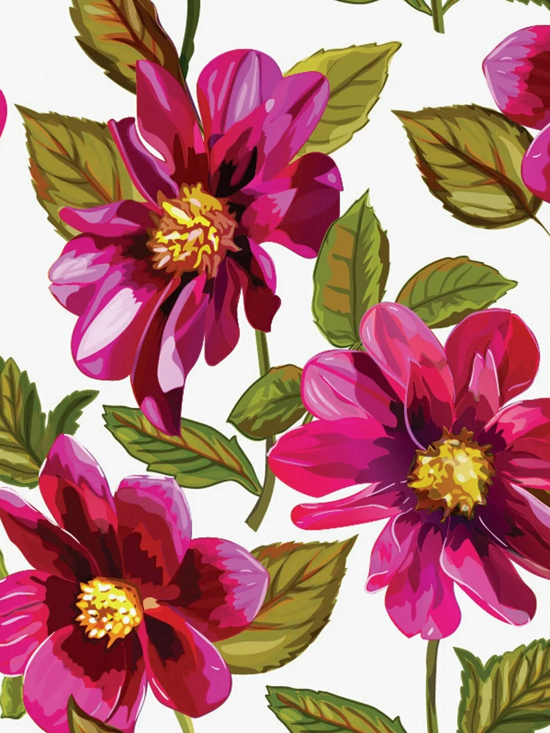 Бумага упаковочная мелованная "Vintage Flowers", 70*100 см