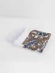 Серебряный женский русский платок, с бахромой