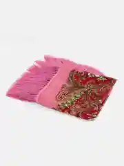 Индиго женский русский платок, с бахромой