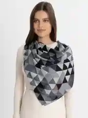 Серый платок шелковый на голову и на шею