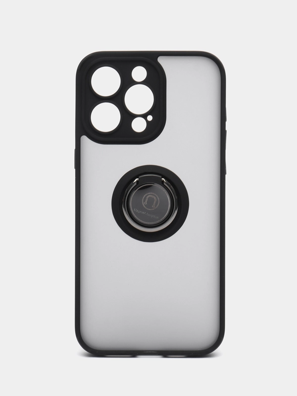 Чехол противоударный для iPhone 15 PRO MAX с магнитом и кольцом