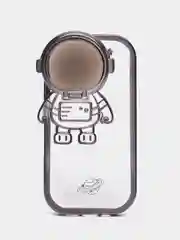 Черный чехол для iPhone 15 Pro Max, 15 Pro, 11, 12, 13, 14, 14 Pro, 13 Pro, 12 Pro КОСМОНАВТ