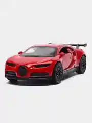 Красный металлическая коллекционная машинка Bugatti Chiron