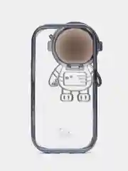 Хром чехол для iPhone 15 Pro Max, 15 Pro, 11, 12, 13, 14, 14 Pro, 13 Pro, 12 Pro КОСМОНАВТ