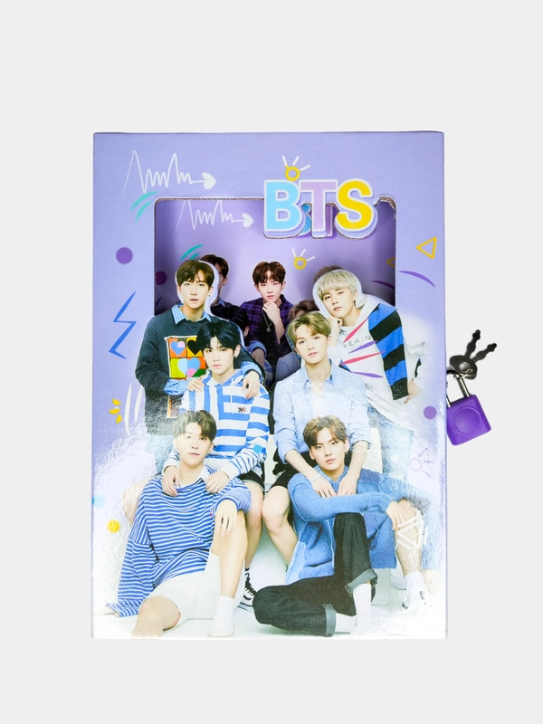 Блокнот k-pop BTS в подарочной коробке с замком