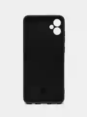 Черный чехол Samsung Galaxy A05 / Галакси А05 противоударный, с металлической подставкой кольцом