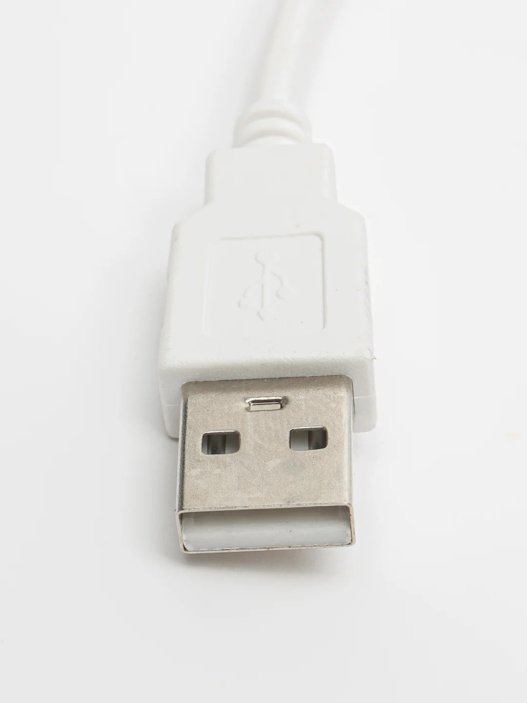 Белый кабель удлинитель USB с выключателем, 2 А, 0.3 м