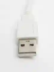 Белый кабель удлинитель USB с выключателем, 2 А, 0.3 м