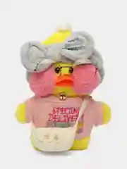 Желтый мягкая утиная игрушка Mimis Lalafanfan, с розовыми щёчками