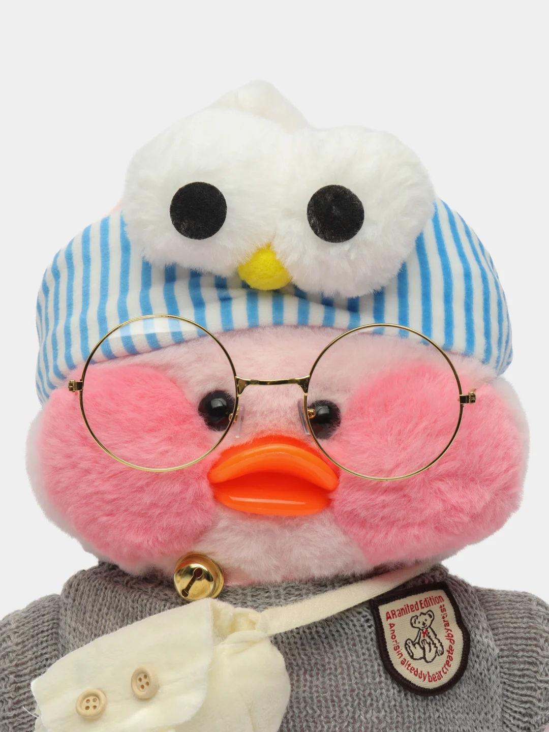 Розовый мягкая утиная игрушка Mimis Lalafanfan, с розовыми щёчками
