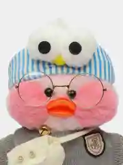 Розовый мягкая утиная игрушка Mimis Lalafanfan, с розовыми щёчками