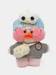 Розовый мягкая утиная игрушка Mimis Lalafanfan, с розовыми щёчками