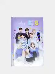 Сиреневый блокнот k-pop BTS в подарочной коробке с замком
