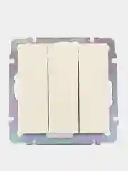 Выключатель трехклавишный слоновая кость Werkel  WL03-SW-3G-ivory W1130003