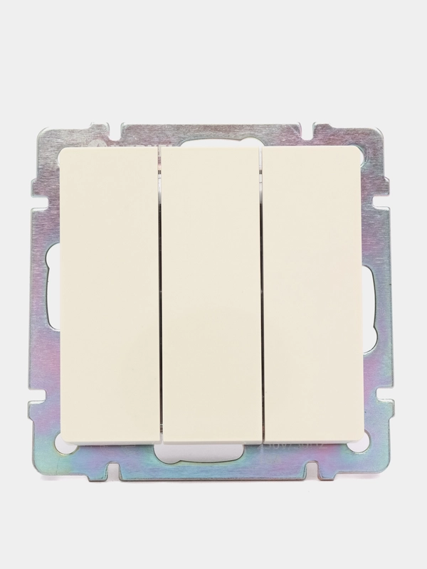 Выключатель трехклавишный слоновая кость Werkel  WL03-SW-3G-ivory W1130003