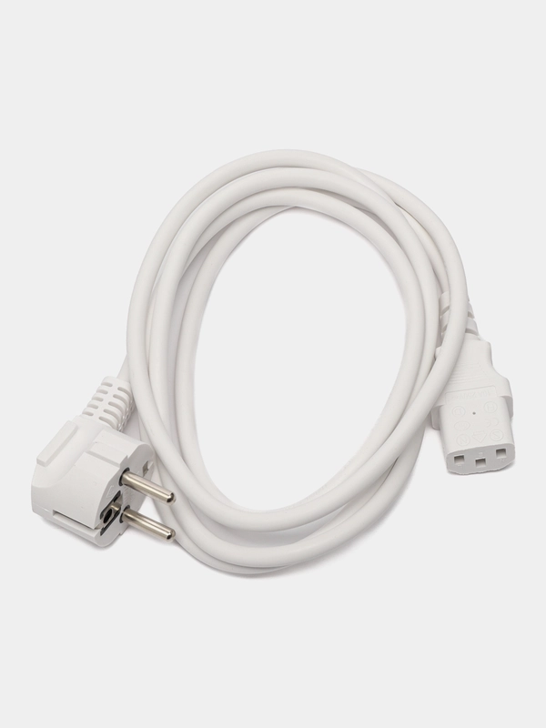Кабель питания Cablexpert PC-186W-VDE, Schuko - C13, VDE, 10 А, 1.8 м, белый